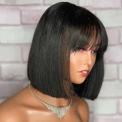 2 𝑭𝑶𝑹 $129🔥Timeless Glueless Bob 3s Wear Go Wig With Bangs
