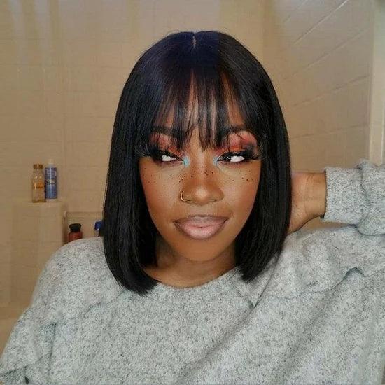 2 𝑭𝑶𝑹 $129🔥Timeless Glueless Bob 3s Wear Go Wig With Bangs