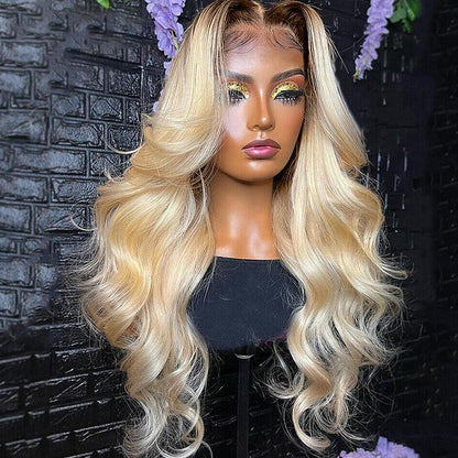 shinehair ombre blonde wig human hair