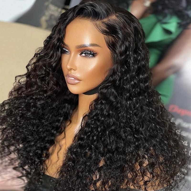 13x4 13x6 Brazilian Curly Deep Wave Lace Frontal Human Hair Wigs Preplucked - SHINE HAIR WIG