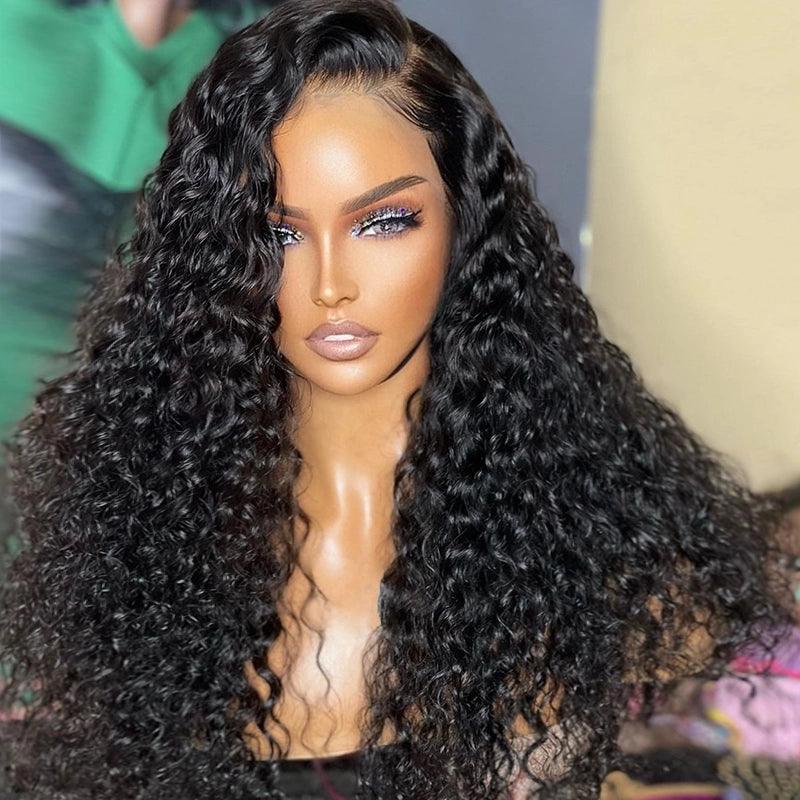 13x4 13x6 Brazilian Curly Deep Wave Lace Frontal Human Hair Wigs Preplucked - SHINE HAIR WIG