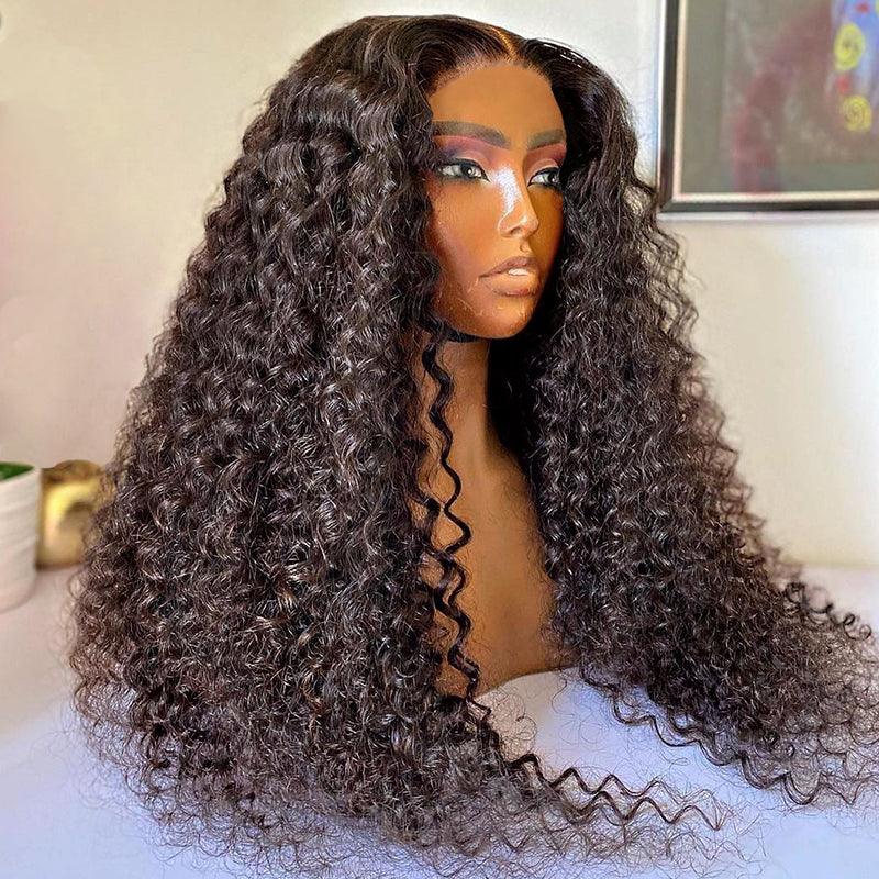shinehair curly lace front wig human hair