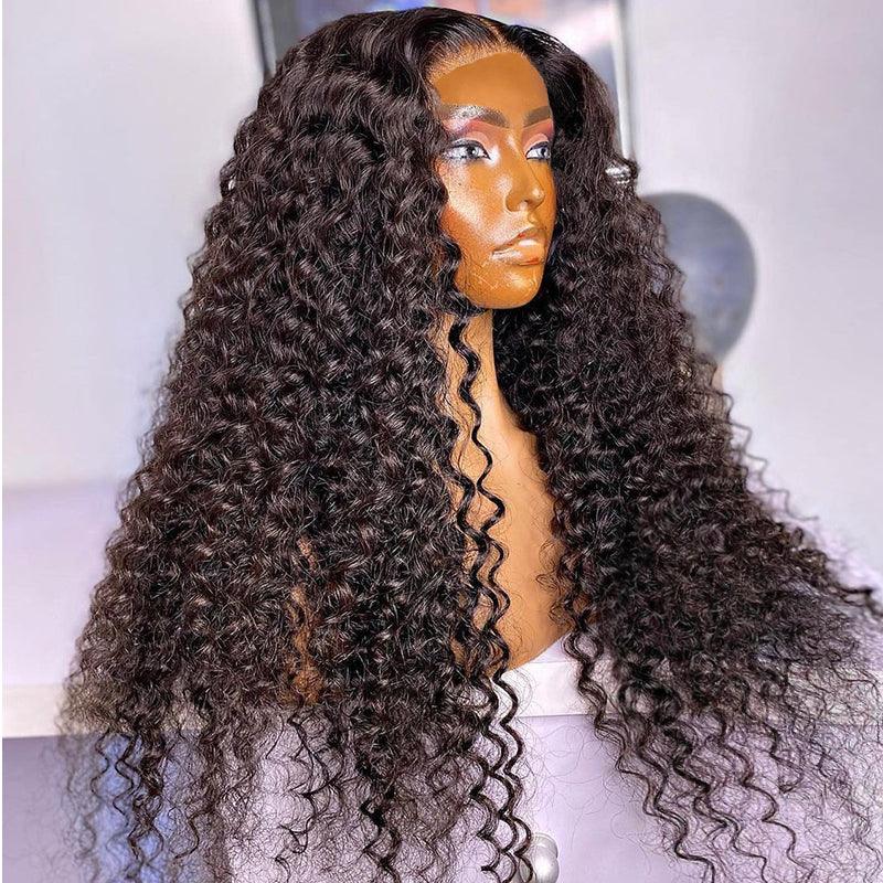 13x4 13x6 Brazilian Kinky Curly Transparent Lace Frontal Human Hair Wigs Preplucked - SHINE HAIR WIG