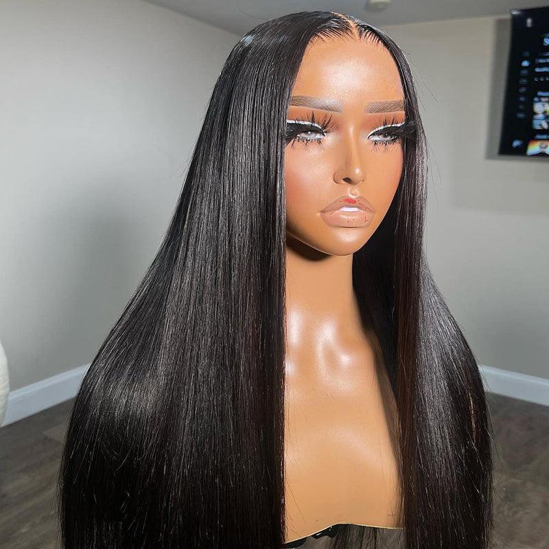 13x4 13x6 Brazilian Straight Transparent Lace Front Wig Human Hair Wigs Prepluked - SHINE HAIR WIG