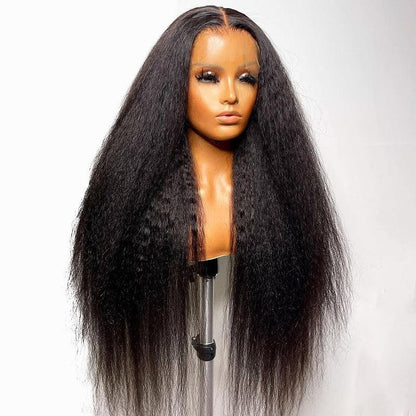 13x4 13x6 Real HD Lace Frontal Wig Kinky Straight Virgin Human Hair