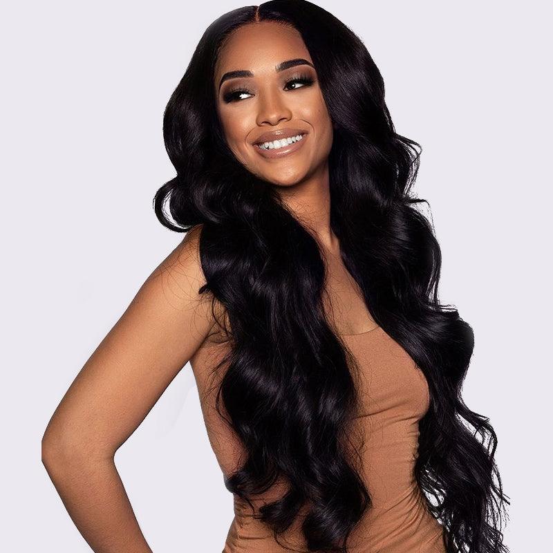 body wave 40inch lace front wig human hair for black women ,shine hair wig high quality virgin hair
