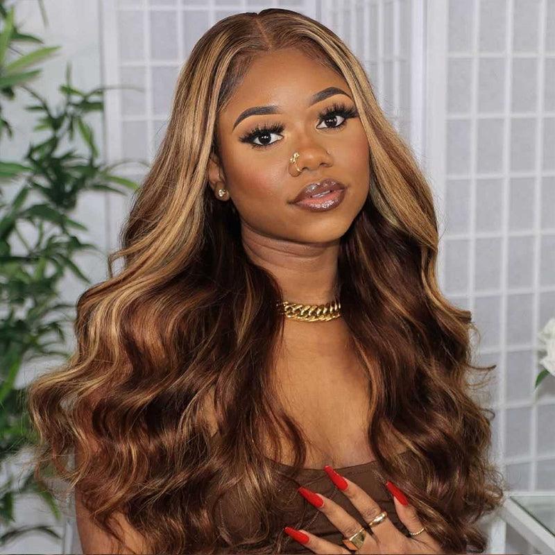 13x4 Lace Frontal Human Hair Wigs Body Wave 