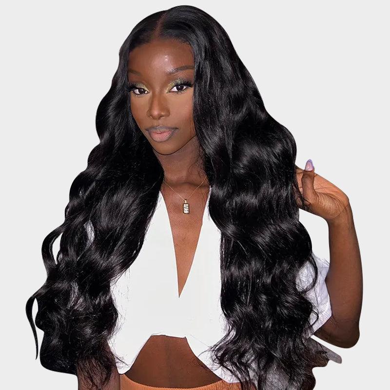 13x4 Transparent Lace Wig Body Wave Skin Melt Lace Front Human Hair Wigs - SHINE HAIR WIG