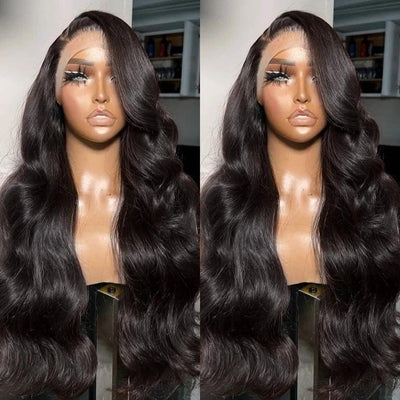 13x4 Transparent Lace Wig Body Wave Skin Melt Lace Front Human Hair Wigs - SHINE HAIR WIG