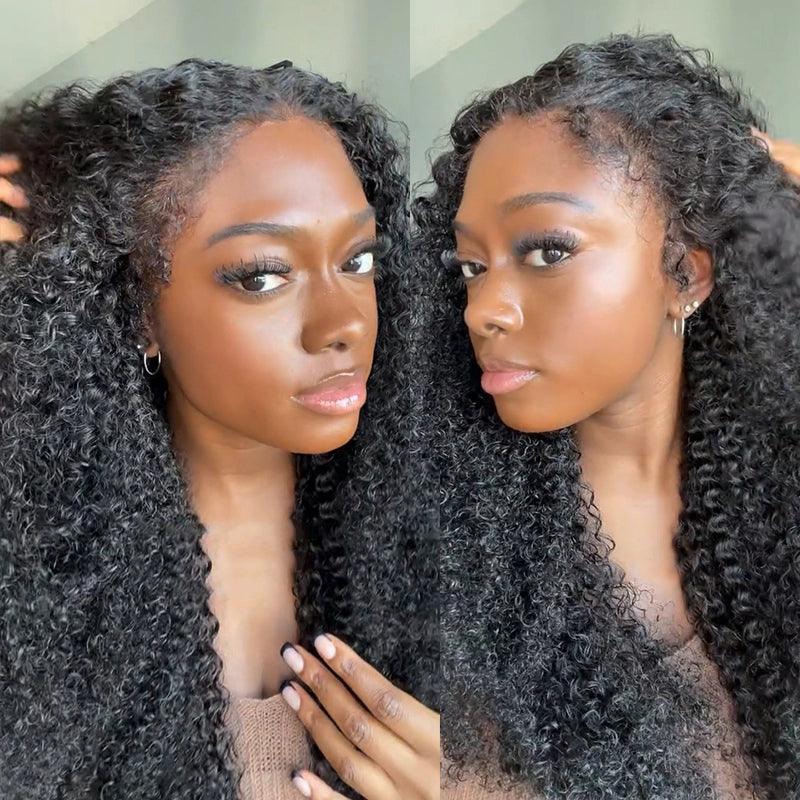 4C Edges Wig Undetectable 13x4 HD Lace Front Human Hair Wigs Kinky Curly With 4C Hairline - SHINE HAIR WIG