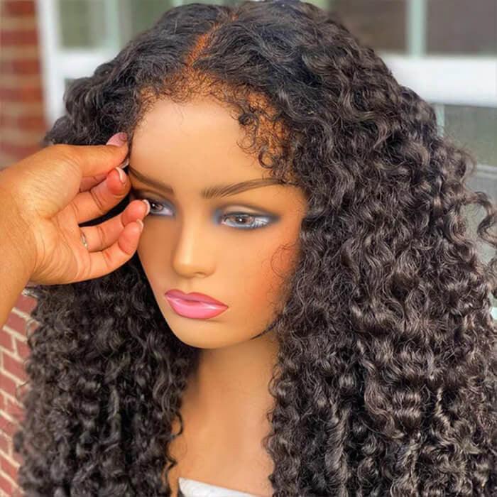 4C Edges Wig Undetectable 13x4 HD Lace Front Human Hair Wigs Kinky Curly With 4C Hairline - SHINE HAIR WIG