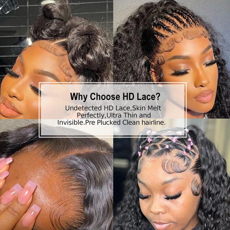 4C Kinky Edges Ventilated Wig 13x4 HD Lace Curly Wig Human Hair with Realistic Hairline - SHINE HAIR WIG