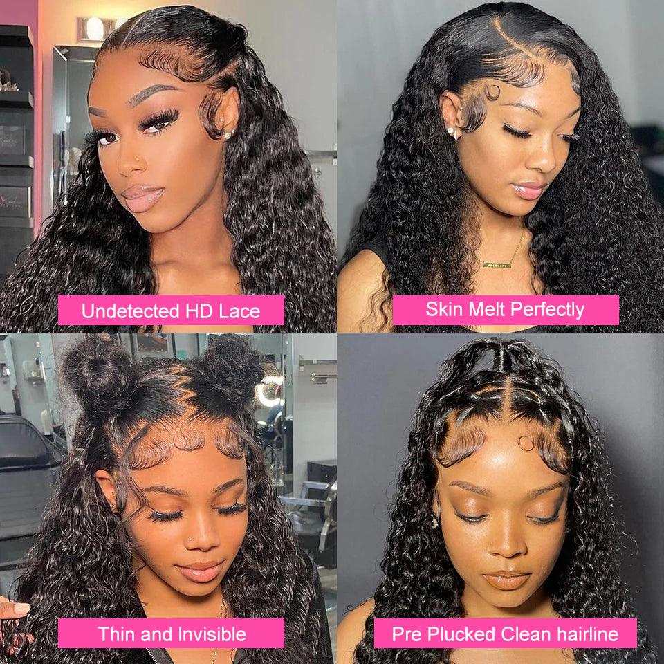 4C Kinky Edges Ventilated Wig 13x4 HD Lace Curly Wig Human Hair with Realistic Hairline - SHINE HAIR WIG