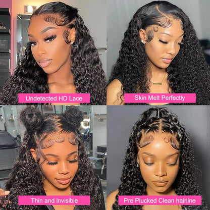 4C Kinky Edges Ventilated Wig 13x4 HD Lace Curly Wig Human Hair with Realistic Hairline - SHINE HAIR WIG