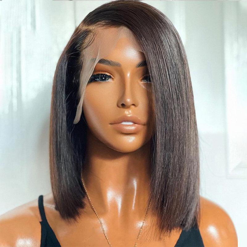 shine hair short straight bob wig human hair