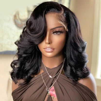 shine hair body wave bob wig human hair