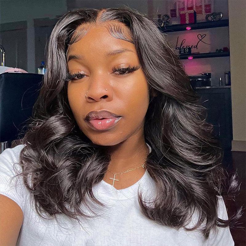 4x4/13x4 Lace Wig Short Bob Brazilian Body Wave Human Hair Wigs - SHINE HAIR WIG