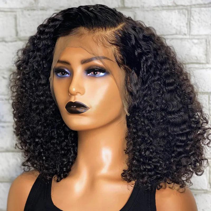 Shine Hair Short Curly Bob Wigs Human Hair