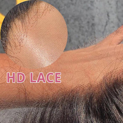 5x5 HD Lace Closure Straight Hair Invisible Lace Pre Plucked with Baby Hair - SHINE HAIR WIG