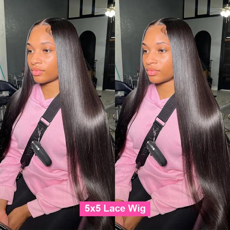 5x5 Real HD Lace Closure Wig Straight Virgin Human Hair - SHINE HAIR WIG