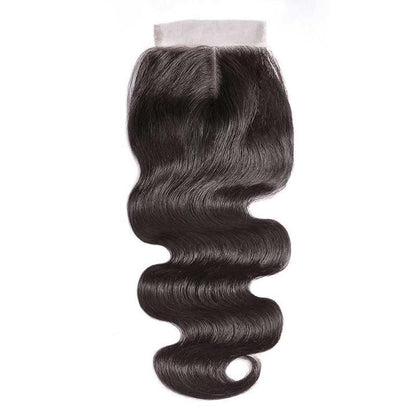 Body Wave 4x4 Medium Brown Lace Closure Pre Plucked With Baby Hair - SHINE HAIR WIG