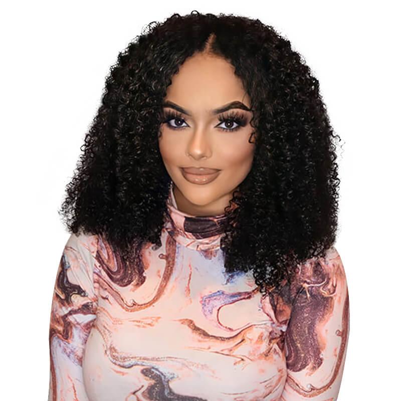 Brazilian Curly Wave V Part Wig Human Hair 250% Density - SHINE HAIR WIG