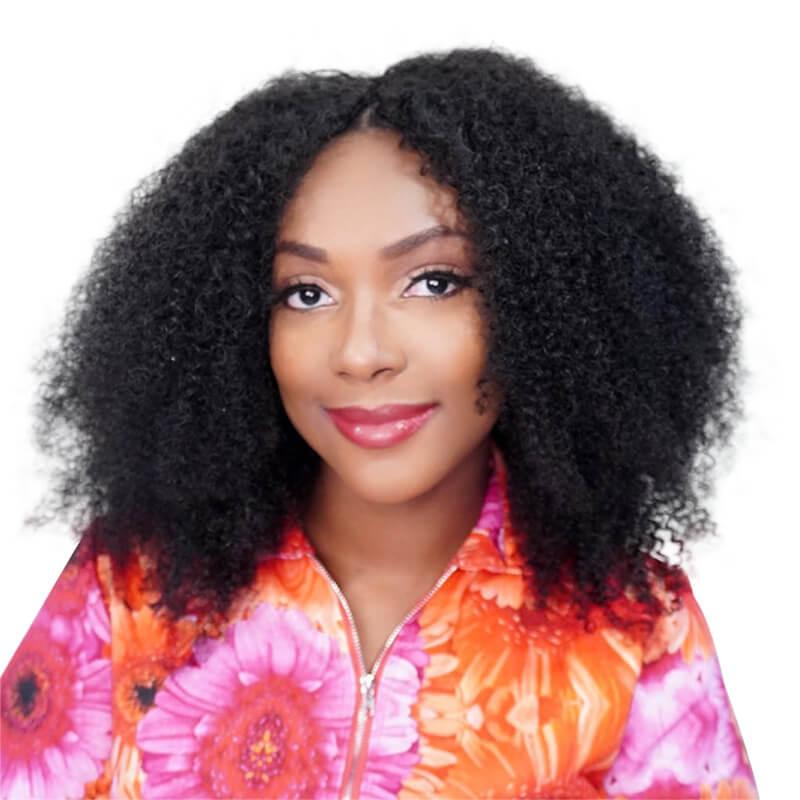 Brazilian Curly Wave V Part Wig Human Hair 250% Density - SHINE HAIR WIG