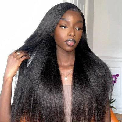 Brazilian Kinky Straight V Part Wig Human Hair 250% Density - SHINE HAIR WIG