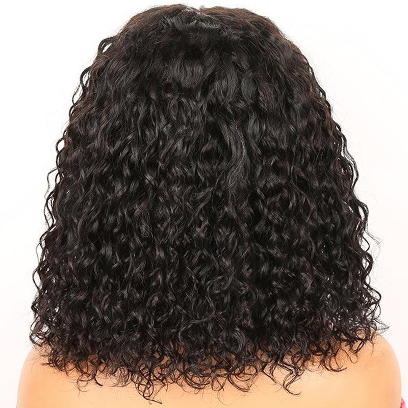 Curly Glueless Wig Brazilian Human Hair Wig With Bangs - SHINE HAIR WIG