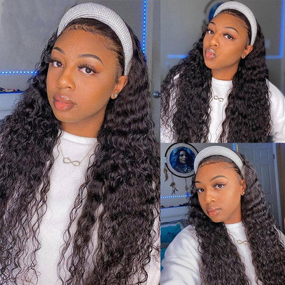 Deep Water Wave Headband Wig Virgin Human Hair - SHINE HAIR WIG