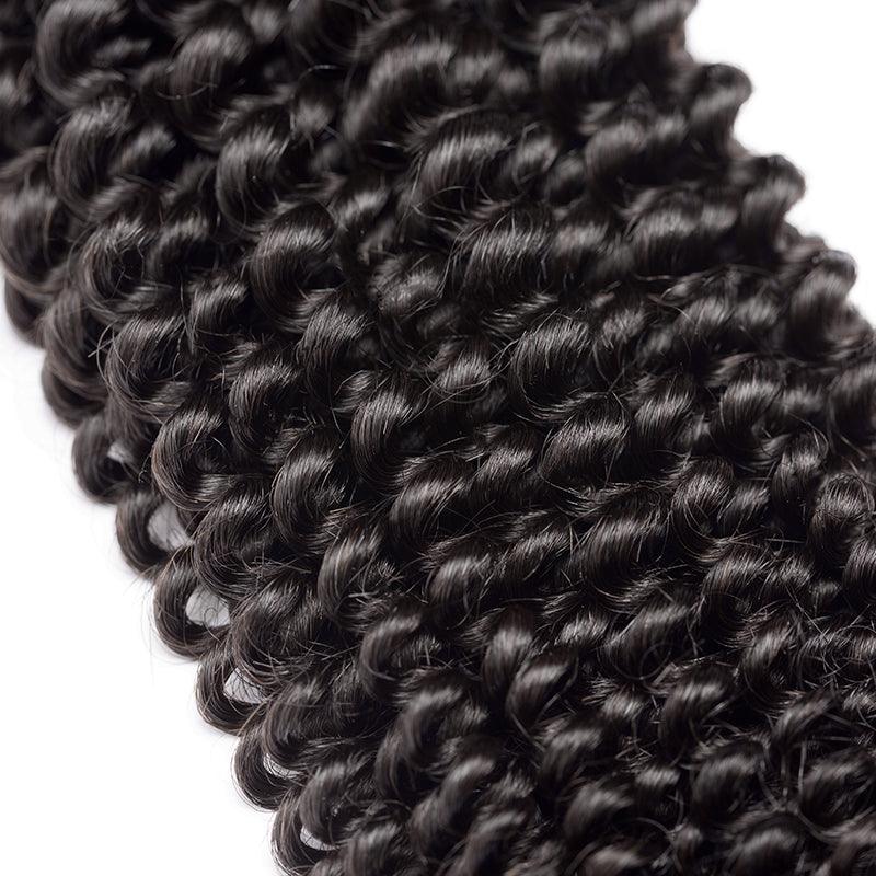 Kinky Curly Virgin Human Hair Extension Bundle Deal Hair Weave With Frontal - SHINE HAIR WIG