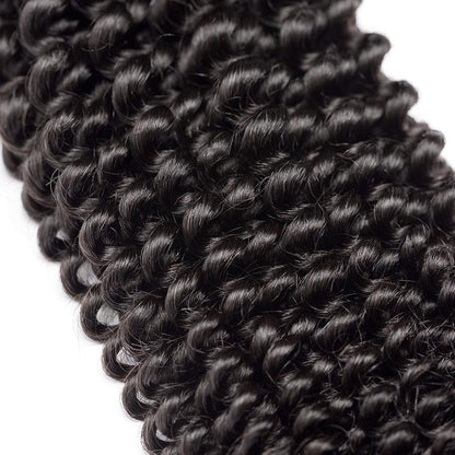 Kinky Curly Virgin Human Hair Extension Bundle Deal Hair Weave With Frontal - SHINE HAIR WIG