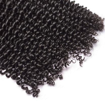 Kinky Curly Virgin Human Hair Extension Bundle Deal Hair Weave With Frontal - SHINE HAIR WIG