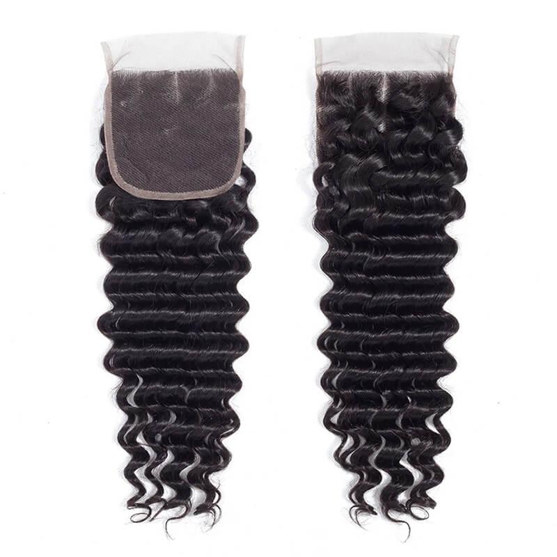 Loose Deep Wave 4x4 Brazilian Lace Closure Pre Plucked With Baby Hair - SHINE HAIR WIG