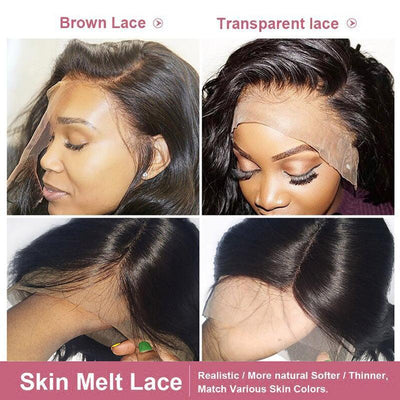 Natural Color Body Wave 13x4 Lace Frontal 100% Virgin Hair Free Part - SHINE HAIR WIG