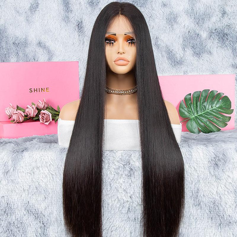 Rich Mocha-13x6 Lace Front Raw Virgin Human Hair Wigs European Straight - SHINE HAIR WIG