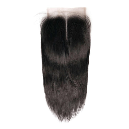 Transparent 5x5 Lace Closure Brazilian Straight 100% Virgin Hair Natural Black Color - SHINE HAIR WIG