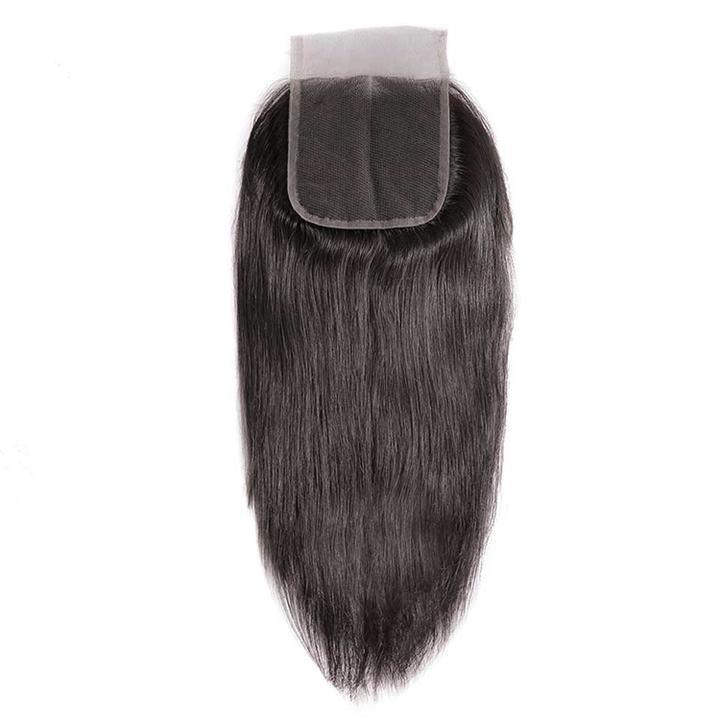 Virgin Hair Natural Straight 4x4 Lace Closure With Pre Plucked Hairline - SHINE HAIR WIG