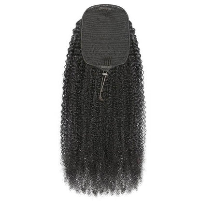 Virgin Human Hair Ponytail Extension Kinky Curly Drawstring Ponytail - SHINE HAIR WIG